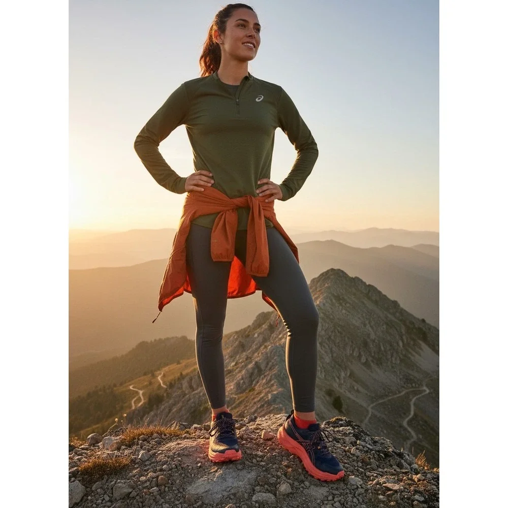 Asics Trabuco Max 2 Trail Running Shoes‎ Womens 11 Midnight Papaya 1012B426 400